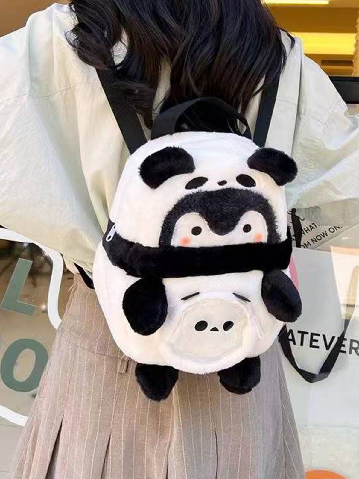 Panda Cartoon Soft Plush Campus Lolita Shoulder Bags