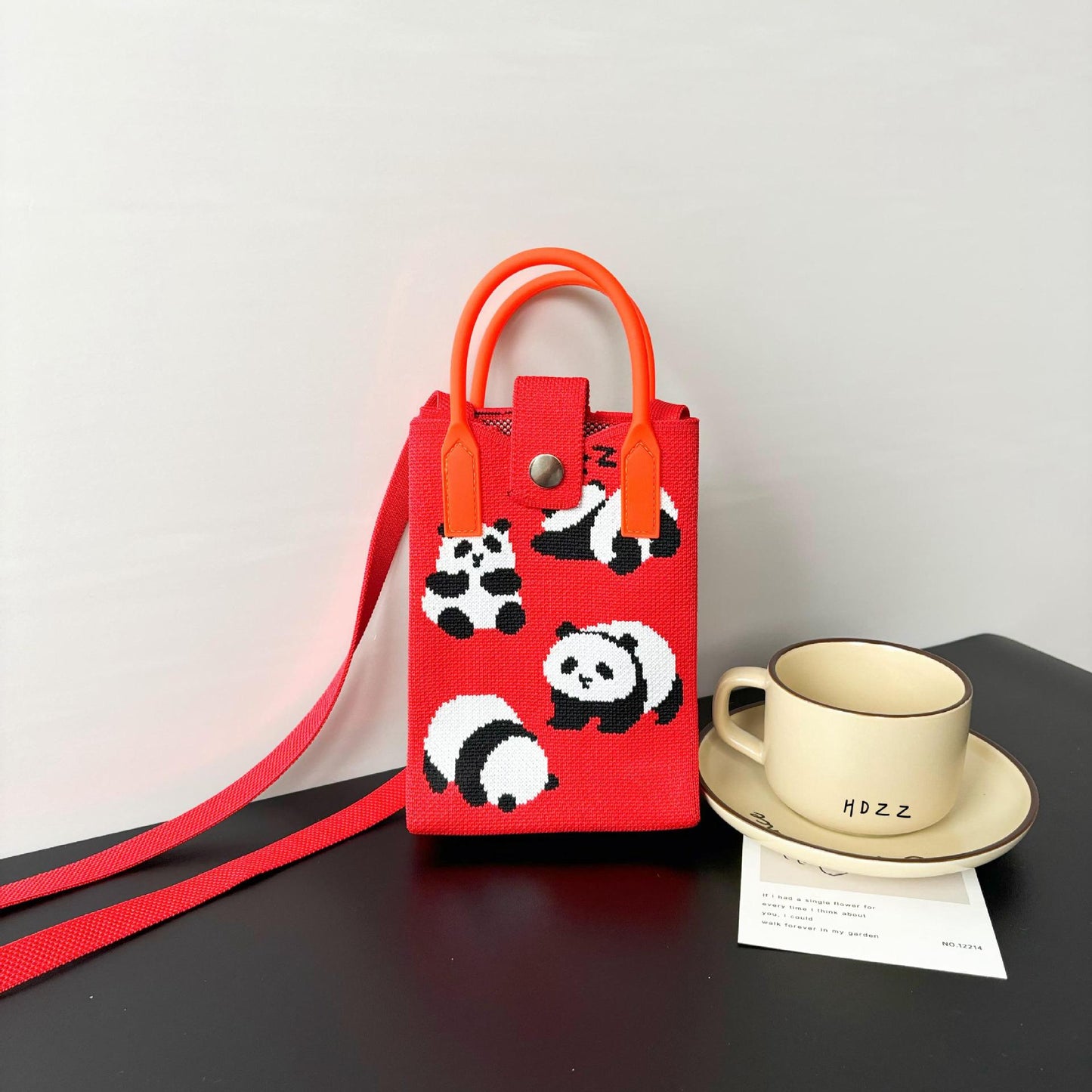 High Sense Mobile Cartoon Knitted Dopamine Bags