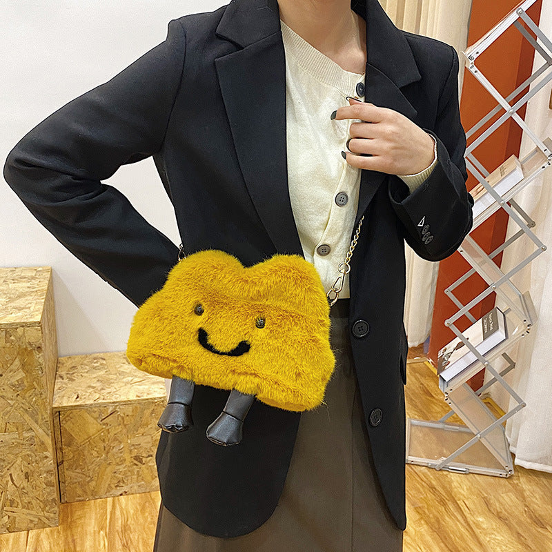 Women's Cloud Fur Niche Korean Style One Crossbody Bags