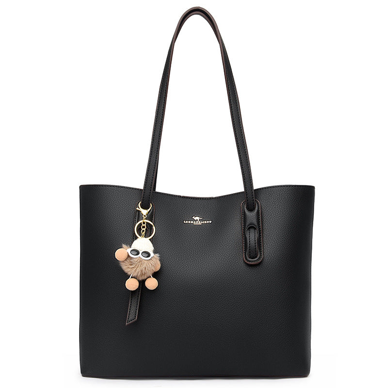 Women's Fashion Simple Solid Color Portable Daily Shoulder Bags