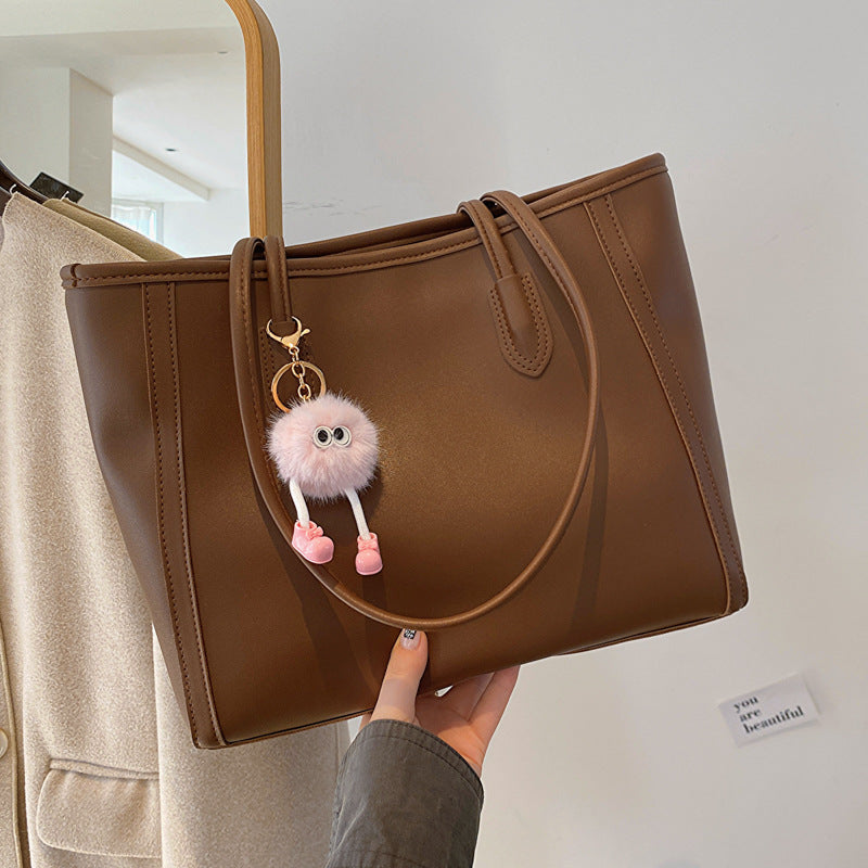 Elegant Commuter Textured Versatile Korean Style Tote Bags