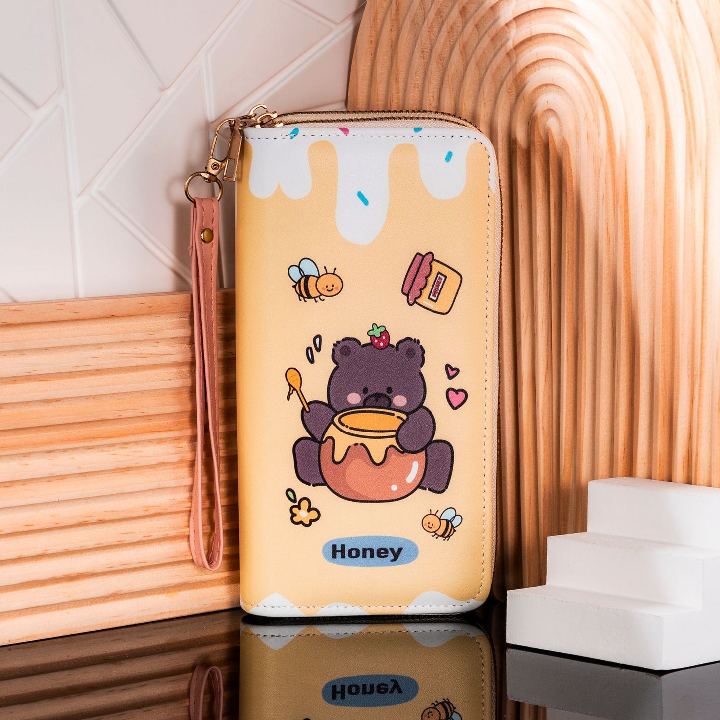 Women's Korean Style Leisure Double Zipper Large Ladies Wallets