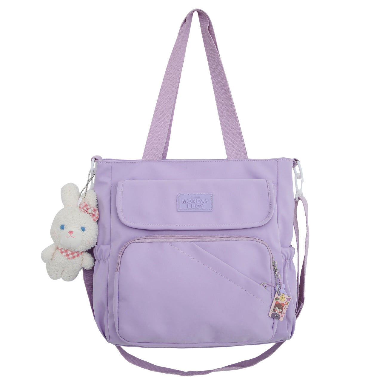Simple Versatile Large Capacity Portable Cute Tuition Shoulder Bags