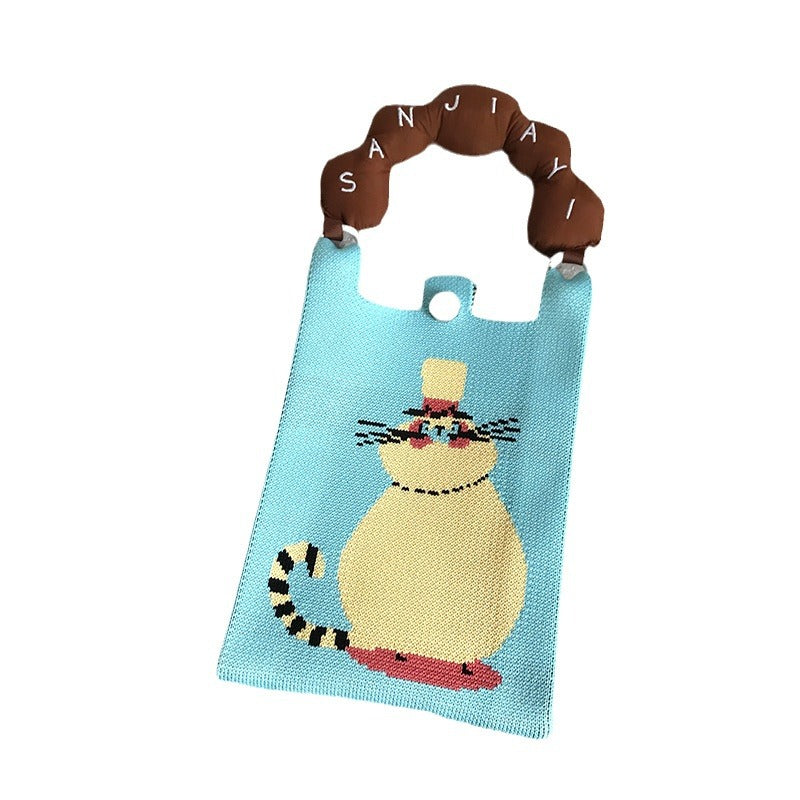 Knitted Mobile Cartoon Cute Summer Style Phone Bags