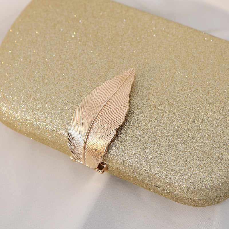 Dinner Metal Leaf Box Banquet Dress Evening Bags