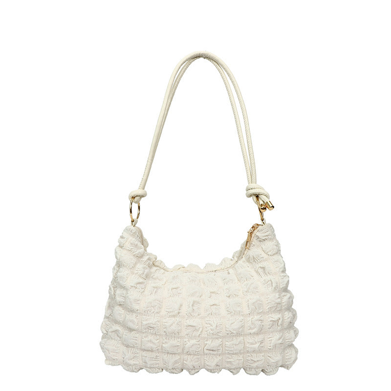 Women's Gentle Elegant Pleated Underarm Fashionable Puff Armpit Bags