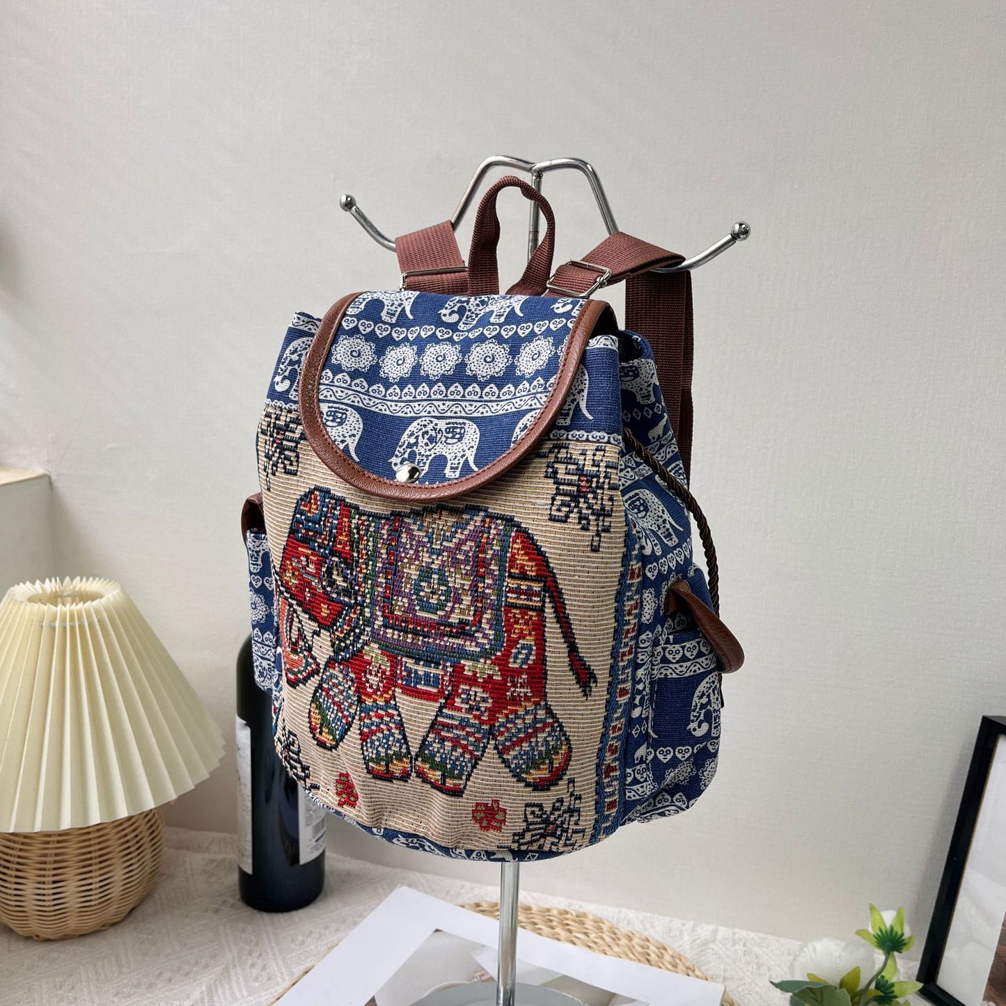 Retro Ethnic Style Special Drawstring Cover Backpacks