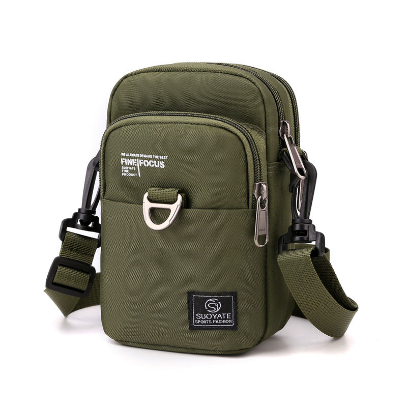 Men's Single Solid Color Mobile Lightweight Leisure Men's Messenger Bags