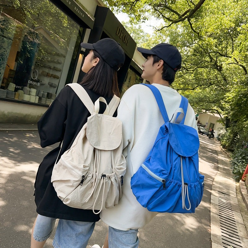 Women's & Men's & Climbing Neutral Korean Nylon Portable Backpacks
