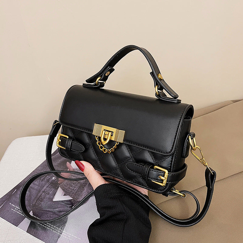 Women's Diamond Pattern Trendy Retro Winter High-grade Shoulder Bags