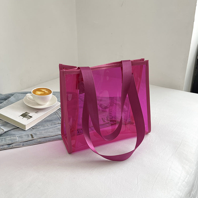 Women's Large Capacity Transparent Fashion Western Style Shoulder Bags