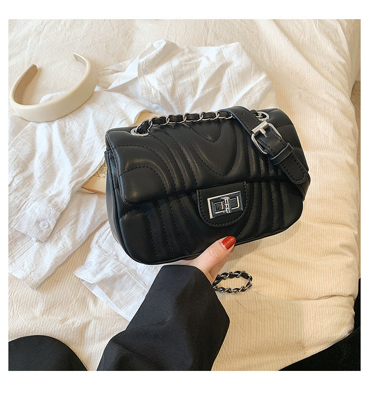 Women's Embroidery Line Fashion Simple Pouches Texture Crossbody Bags