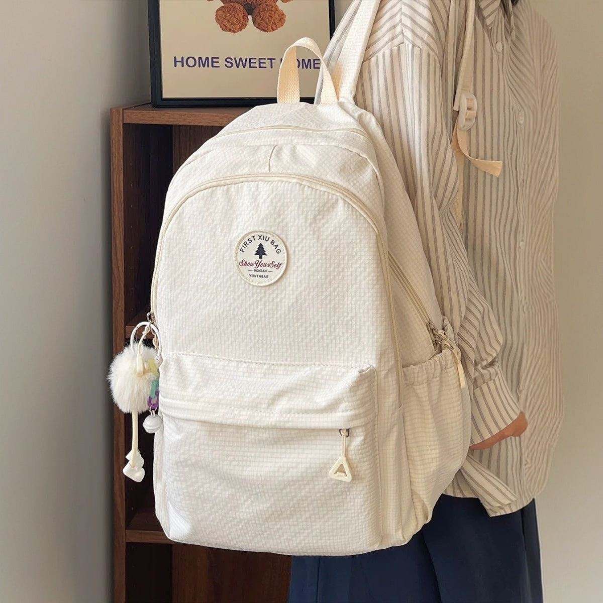 Capacity Simple Female Junior High Good-looking Male College Middle School Students' Schoolbags
