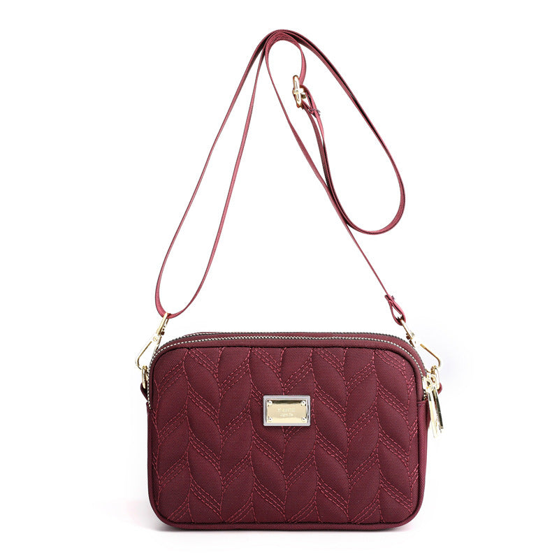 Women's Nylon Cloth Hand Carrying Mini Embroidered Bags