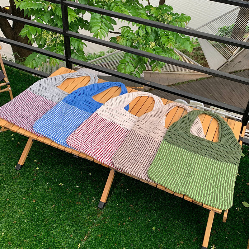 Women's Knitted Stylish Woven Niche Retro Woolen Shoulder Bags