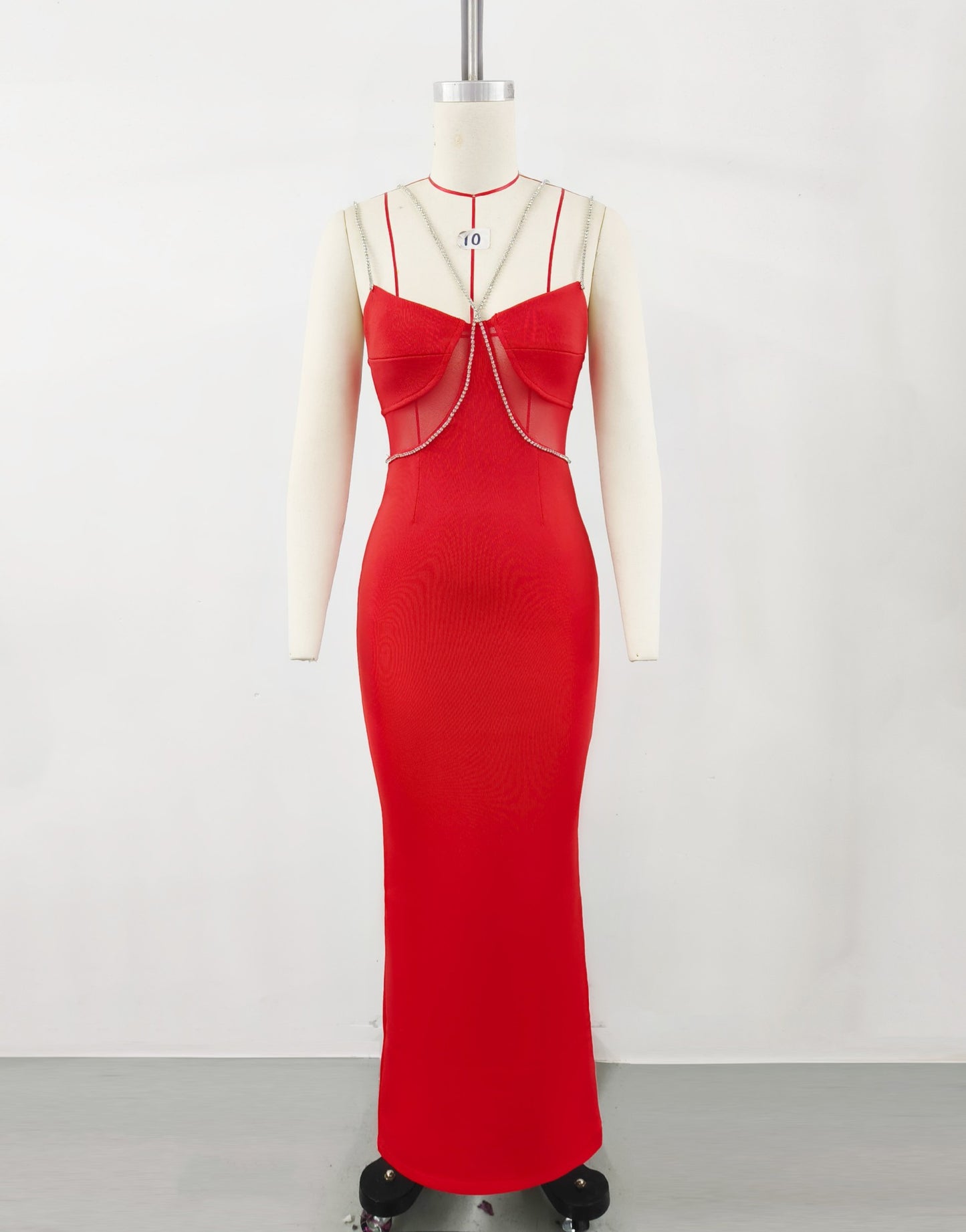 Women's Bandage Dress Slim Fit Drill Chain Dresses
