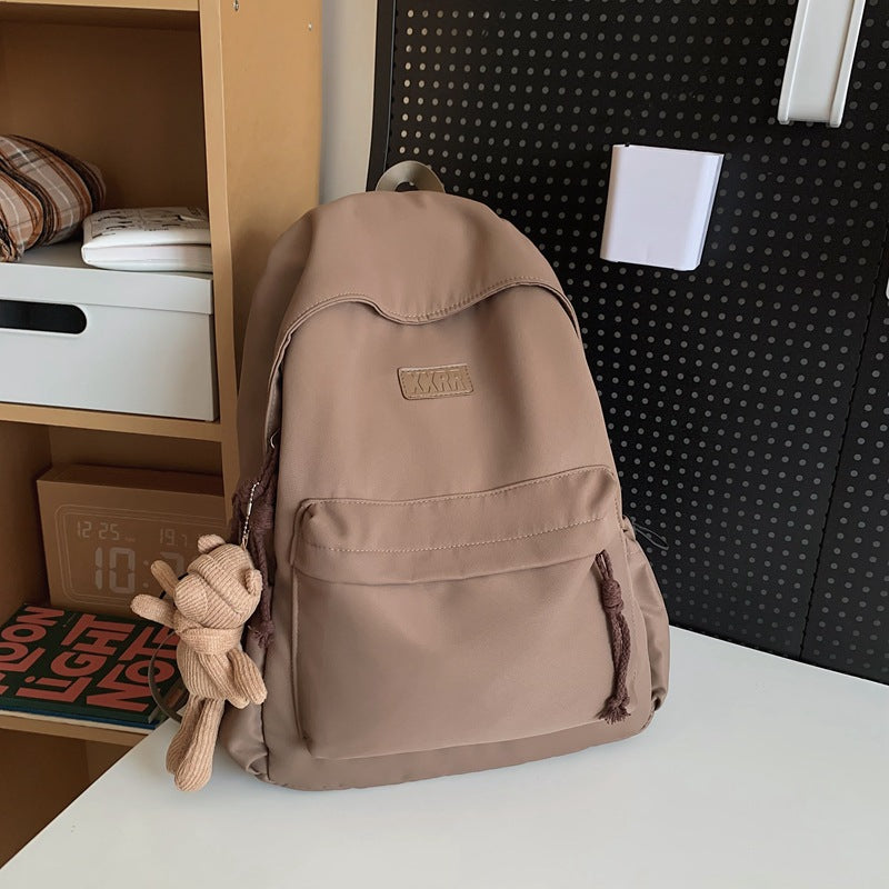 College Artistic Style Large Capacity White Backpacks
