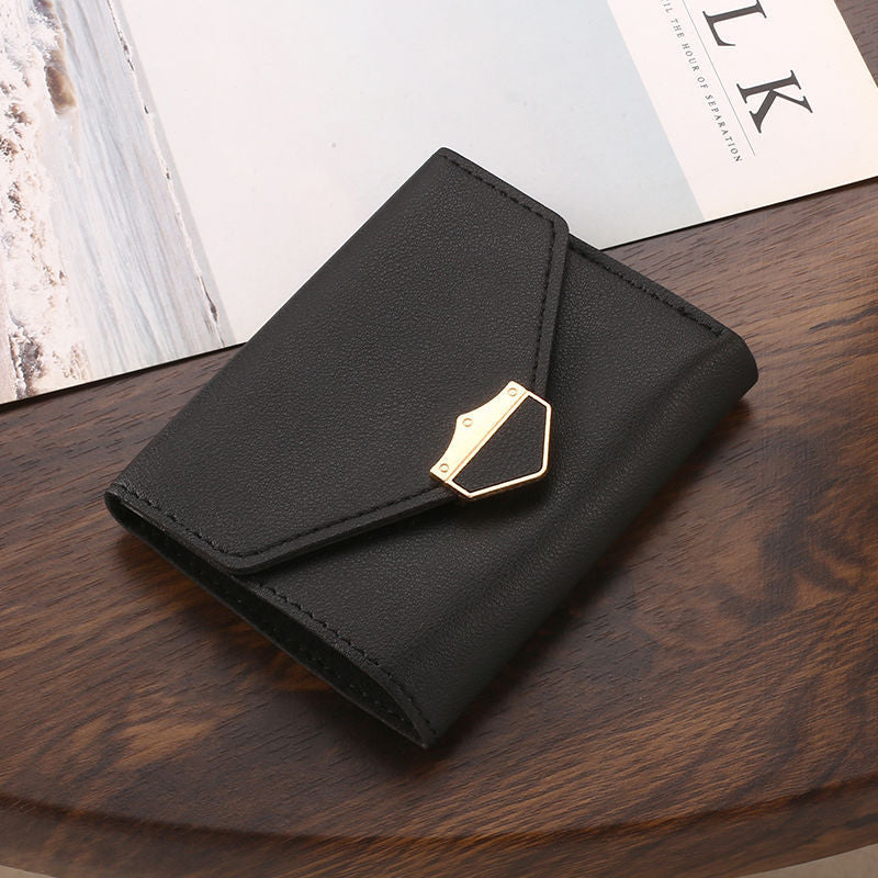Women's Three Short Folding Design Simple Ladies Wallets