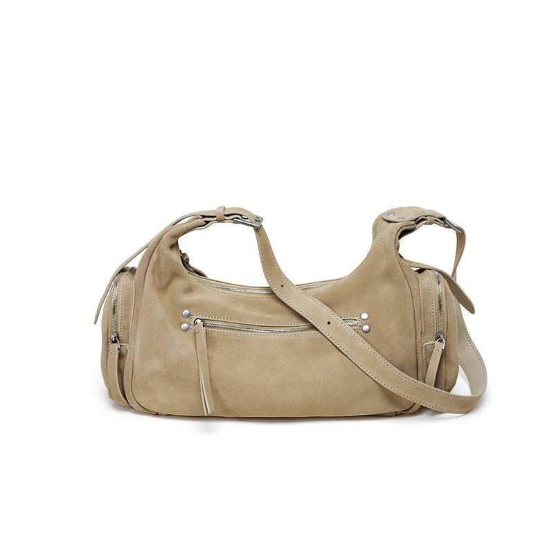 Innovative Women's First Layer Cowhide Motorcycle Crossbody Bags