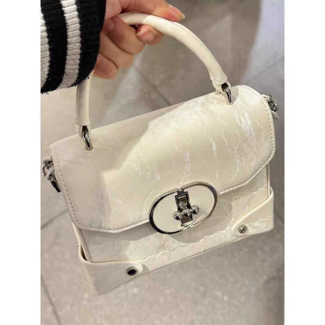 Women's Niche Portable Box Classic Style Diamond Plaid Crossbody Bags