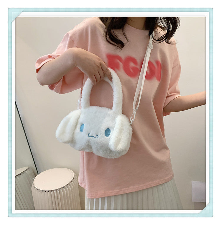 Crayon Rabbit Plush Cute Left Guard Door Pig Crossbody Bags