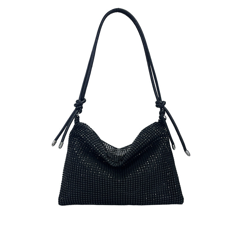 Women's Fashion High Texture Net Drill Niche Simple Shoulder Bags