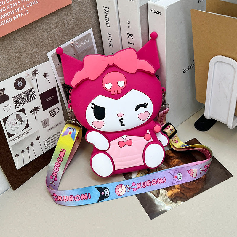 Cute Sweet Clow Silicone Mobile Storage Children's Coin Purse