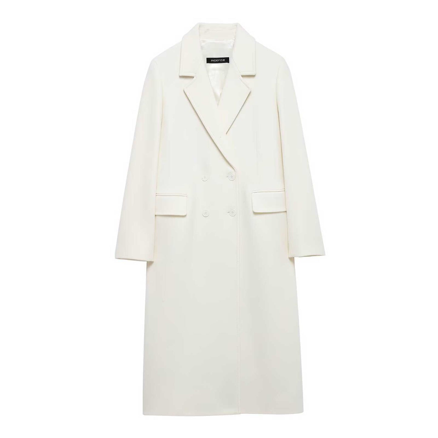 Blended Autumn Long Double Breasted Wine Coats