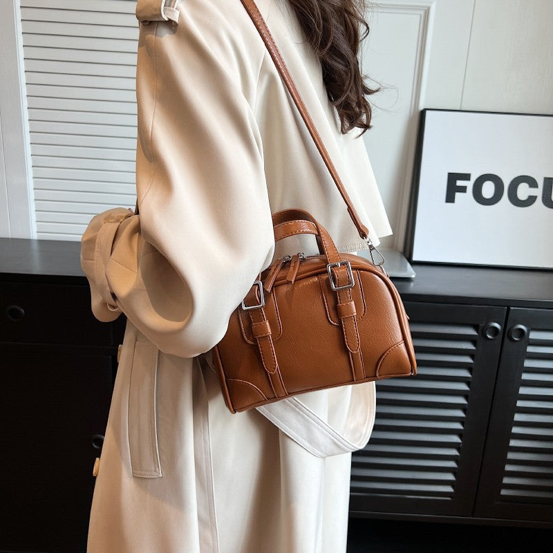 Women's Popular High-grade Autumn Retro Commuter Boston Crossbody Bags