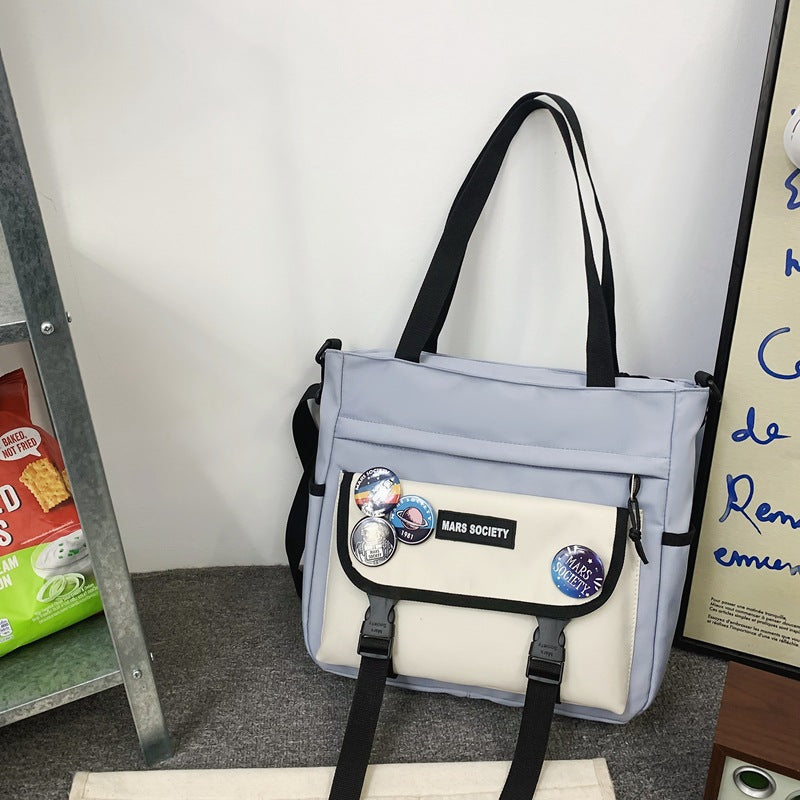 Women's & Men's & Cram Style Couple Color Matching Fashion Korean Crossbody Bags