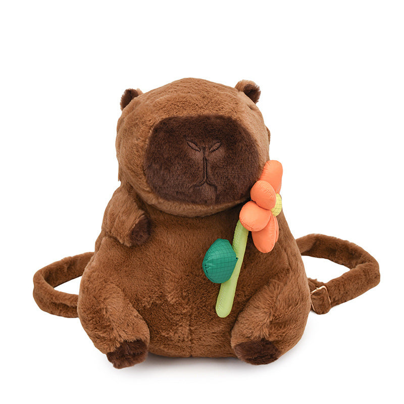 Cute Flower Capybara Large Capibara Plush Bags