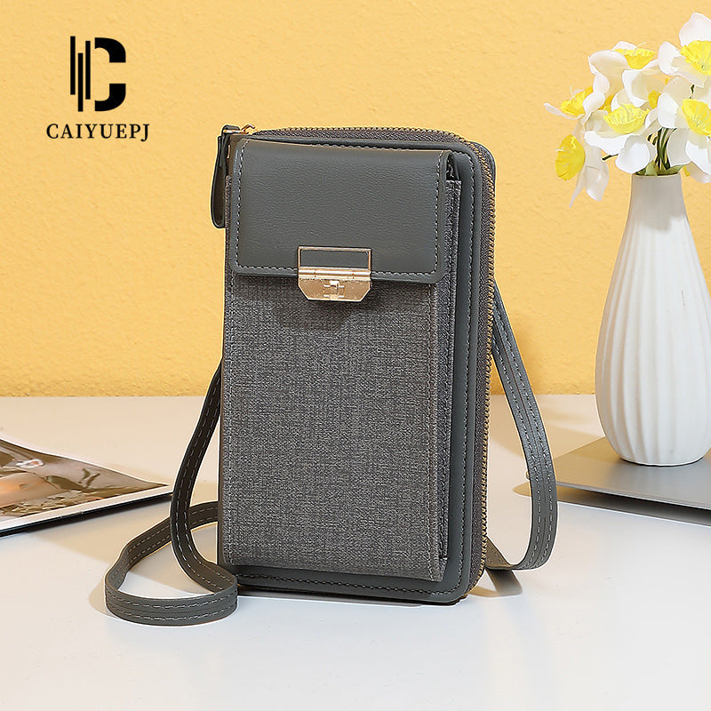 Women's Mobile Fashion Simple Korean Latch Phone Bags