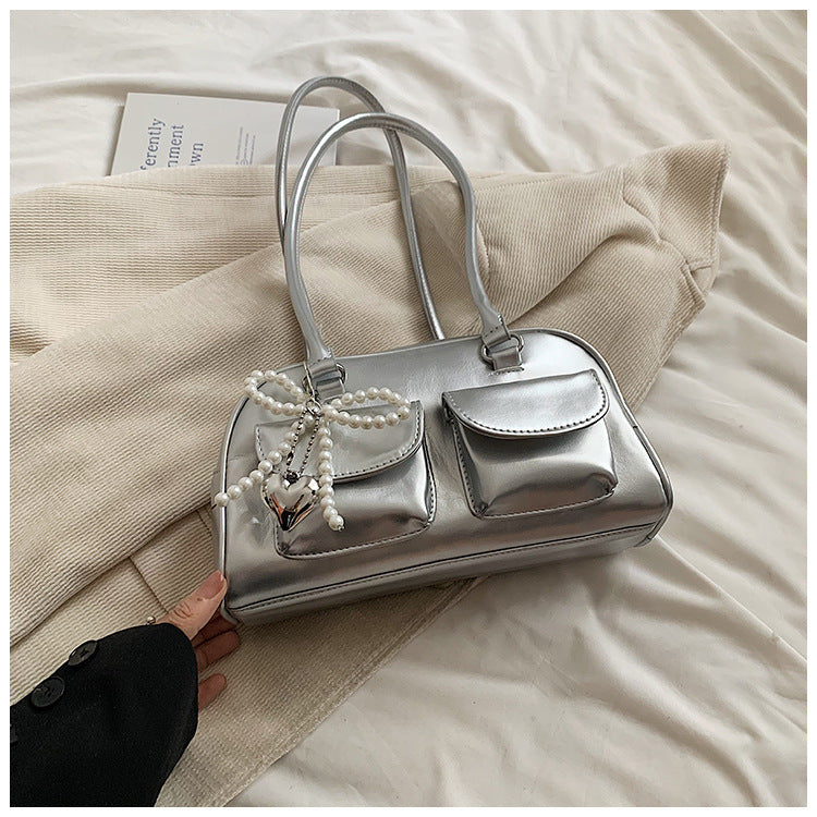 Women's Summer Design Material Fabric Fashion Trendy Shoulder Bags