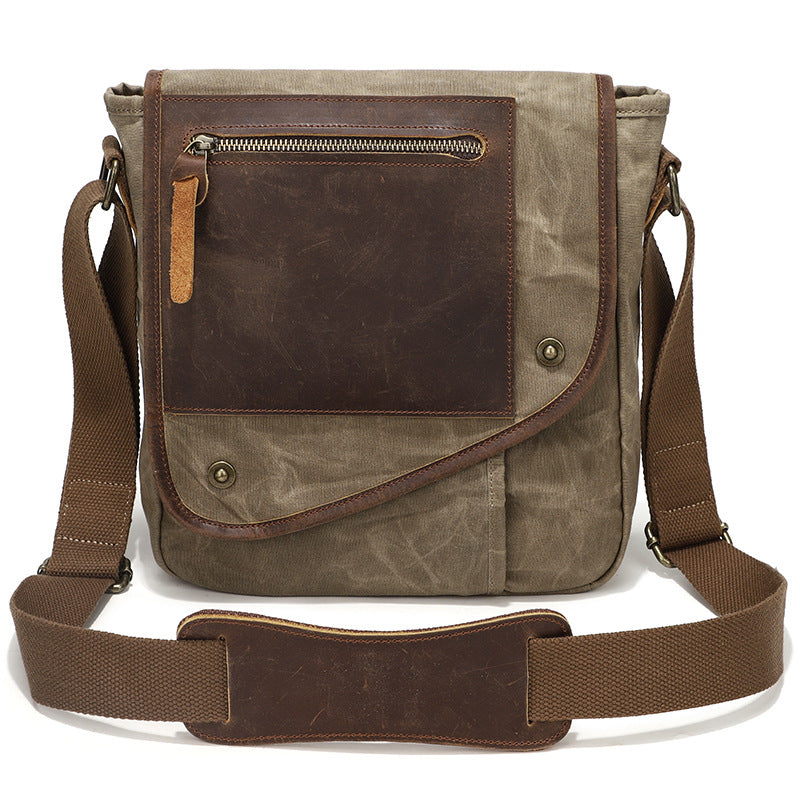 Men's Retro Fashion Street Trend Waterproof Canvas Men's Messenger Bags