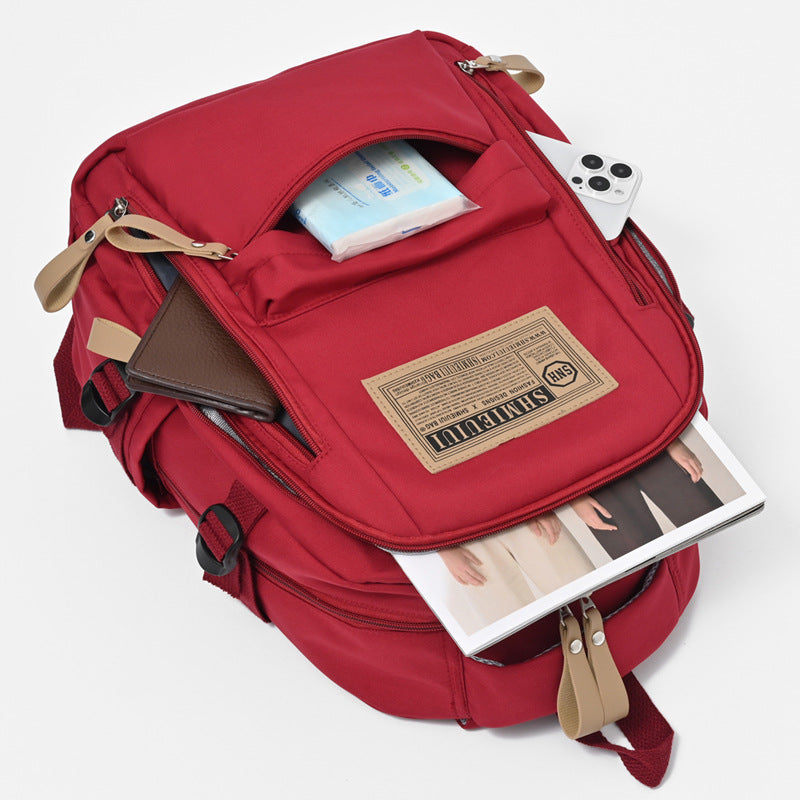 Women's & Men's & Classic Versatile Korean Style Simple Large Backpacks