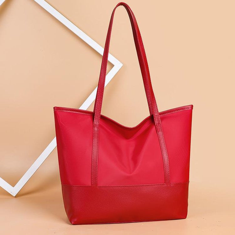Cloth Large Capacity Totes Fashion Contrast Shoulder Bags