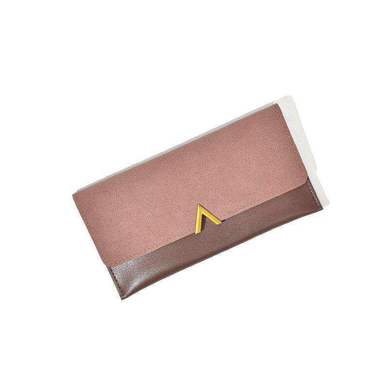 Women's Color Matching Simple Clutch Multifunctional Zipper Purses