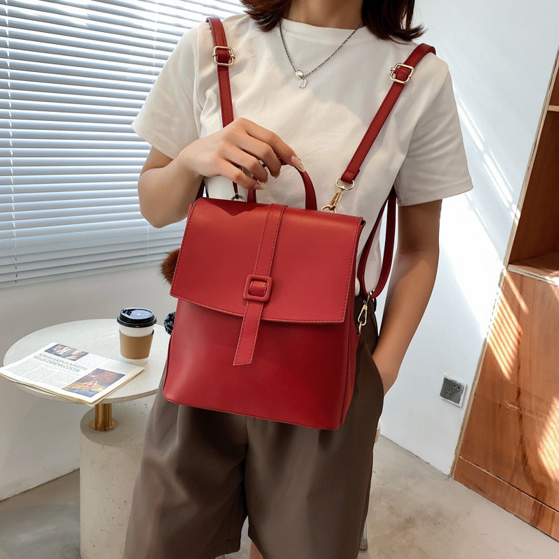 Women's Korean Soft Surface Fashion Trendy Backpacks