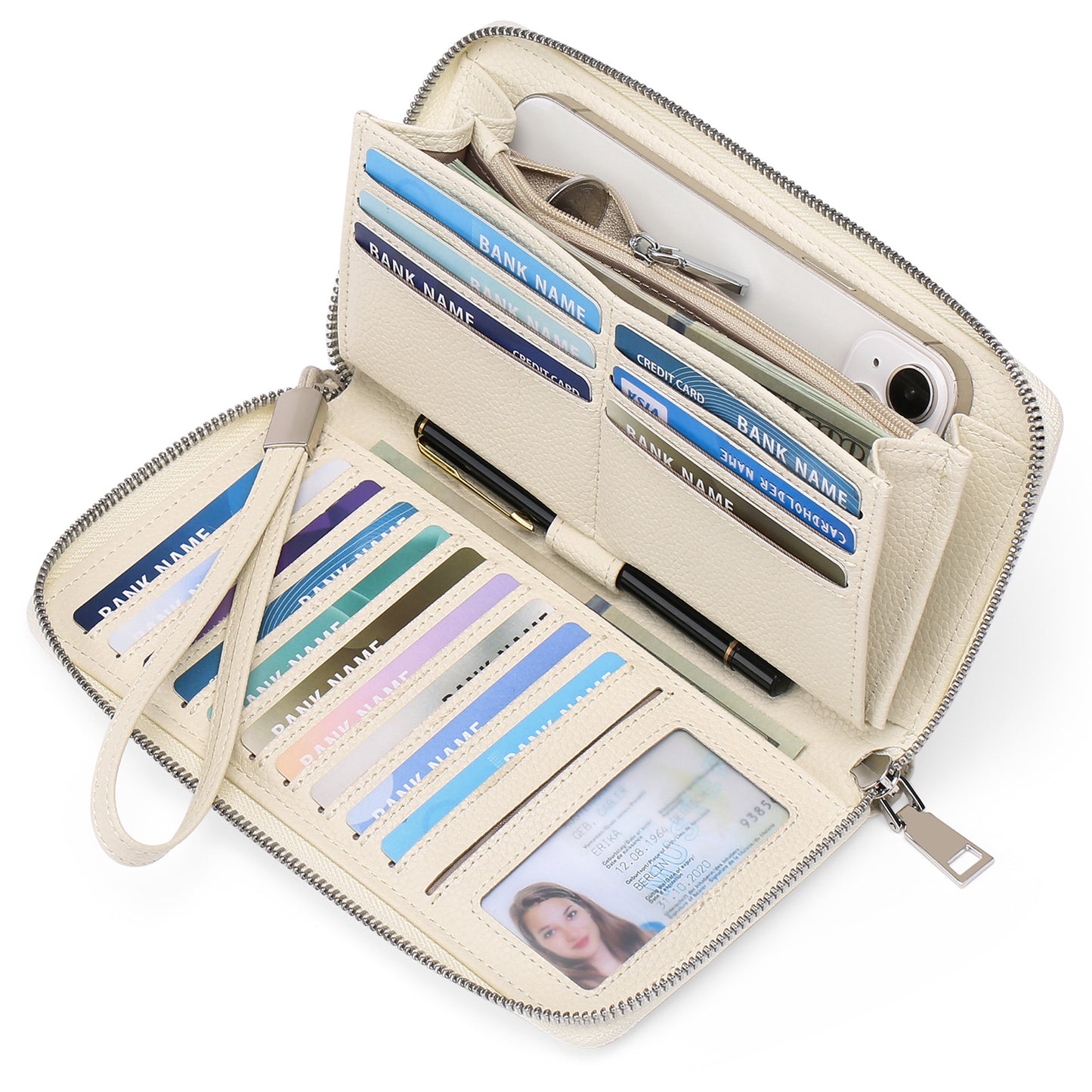 Women's Swiping Large Capacity Long Multi Slots Ladies Wallets