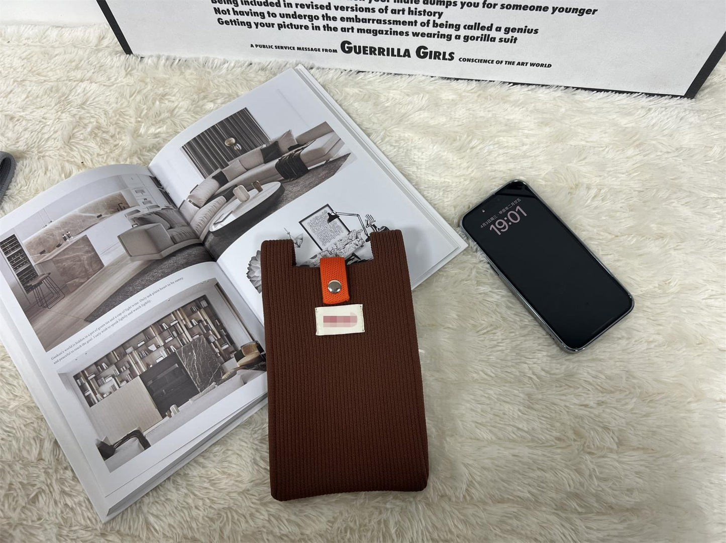 Spring Solid Color Cell Vertical Mini Simple Change Phone Bags