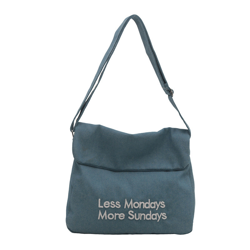Retro Minority Denim Canvas Large Capacity Crossbody Bags