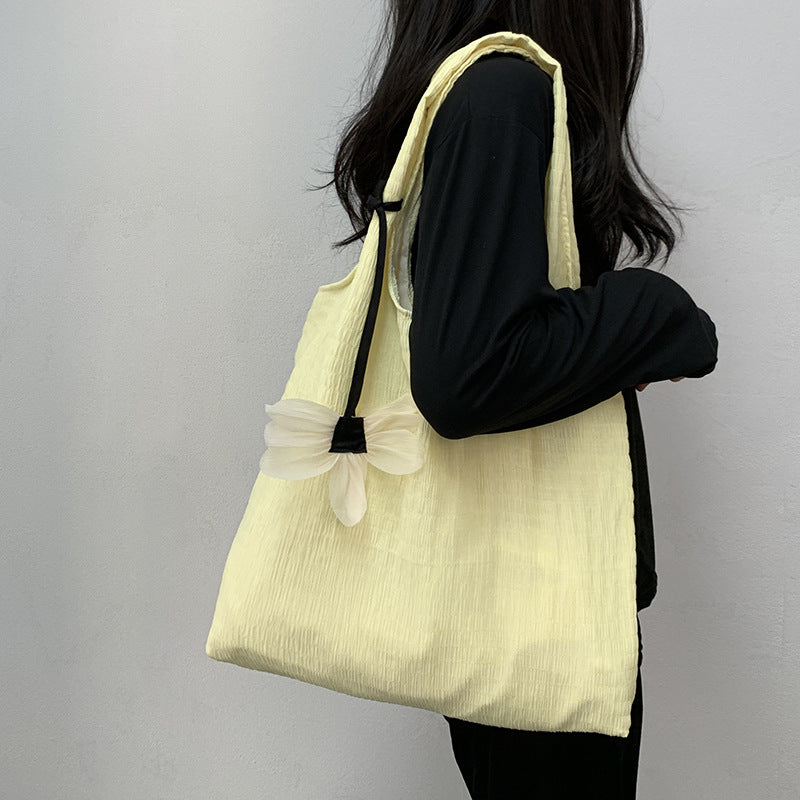 Women's Canvas Thin Fresh Fairy Style Large Shoulder Bags