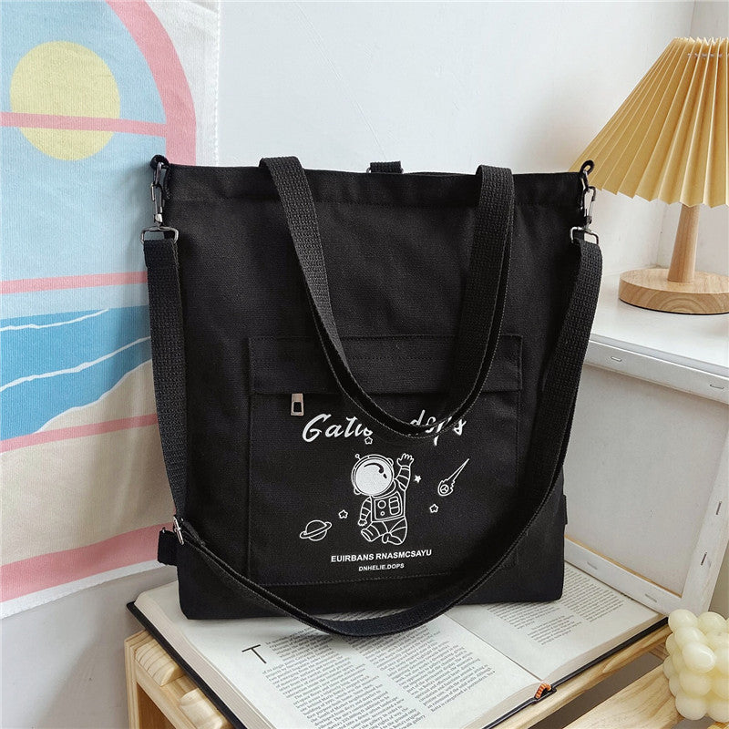 Women's Cartoon Personality Canvas Large Capacity Portable Backpacks
