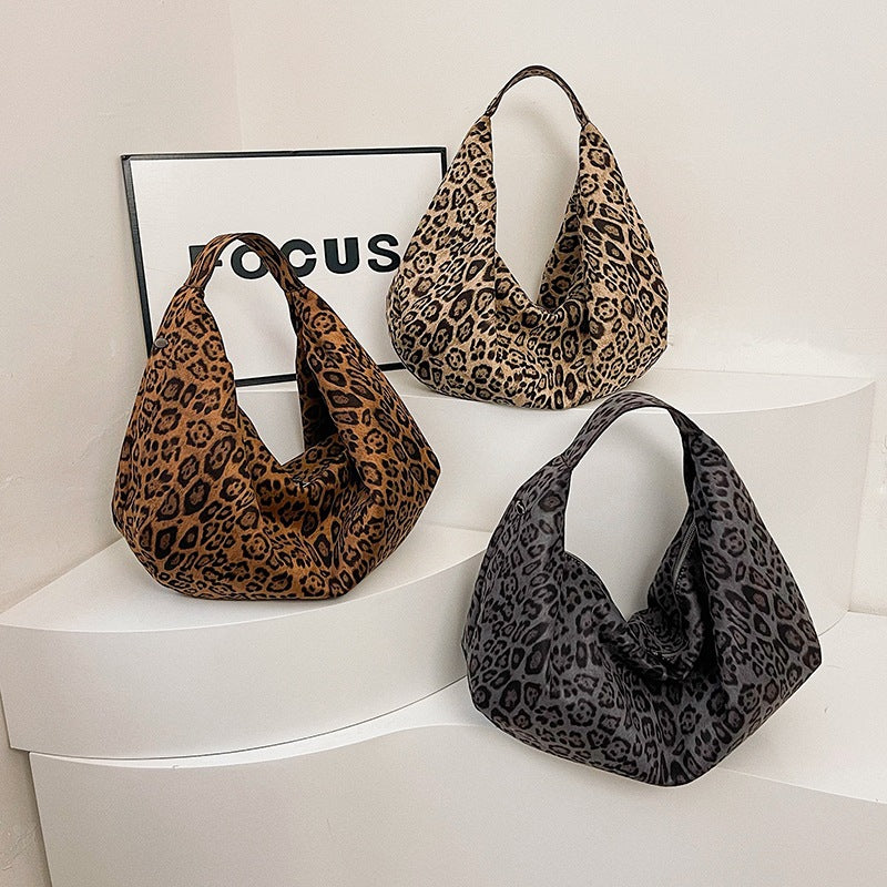 Vintage Leopard Print Design Simple Comfortable Shoulder Bags