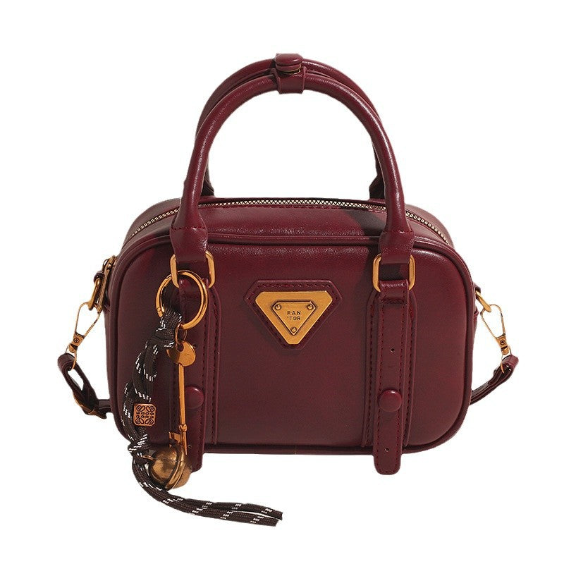 Women's Winter Retro Portable Red Fashion Simple Handbags