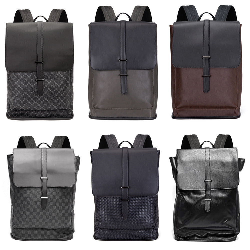 Men's Korean Large Capacity Trendy Crazy Horse Backpacks