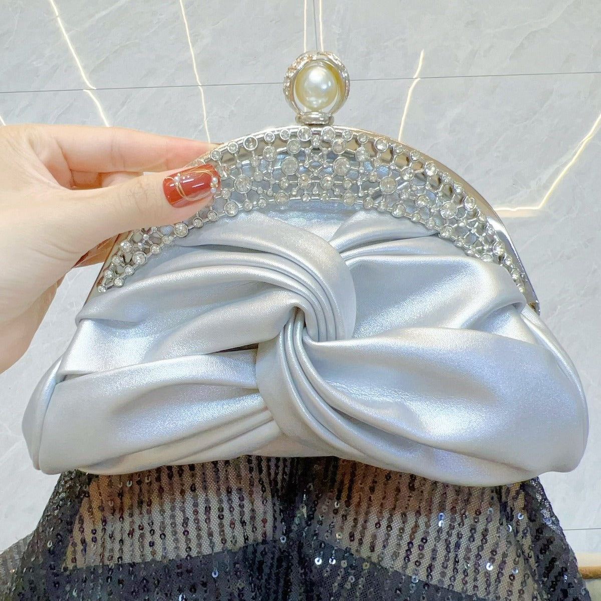 Women's Clutch Rhinestone Chain Dinner Dress Garment Bags