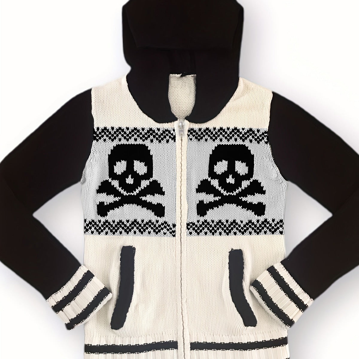 Women's Skull Slimming Hooded Temperament Leisure Sweaters