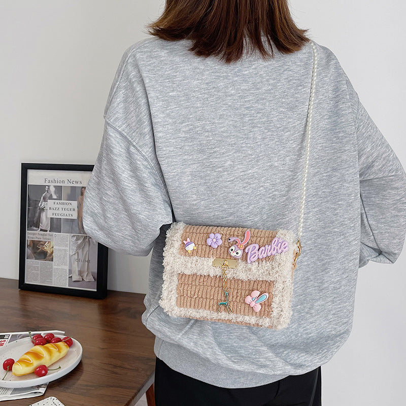 Hand-woven Cartoon Homemade Material For Free Crossbody Bags