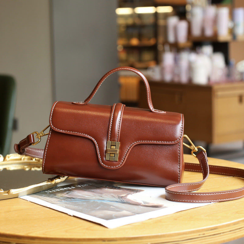 Women's Genuine Leather Niche High-grade Mild Luxury Shoulder Bags